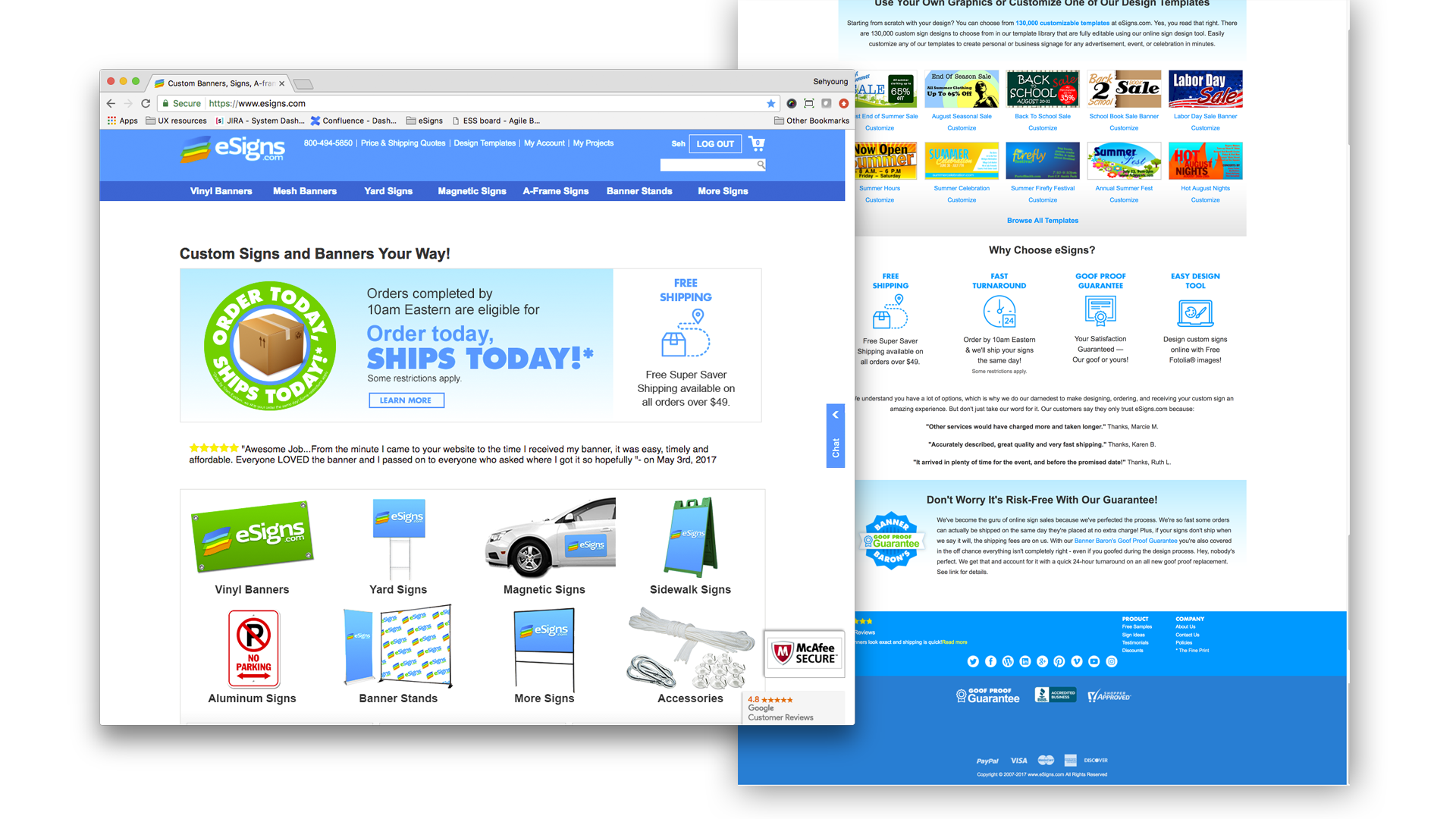 Old homepage