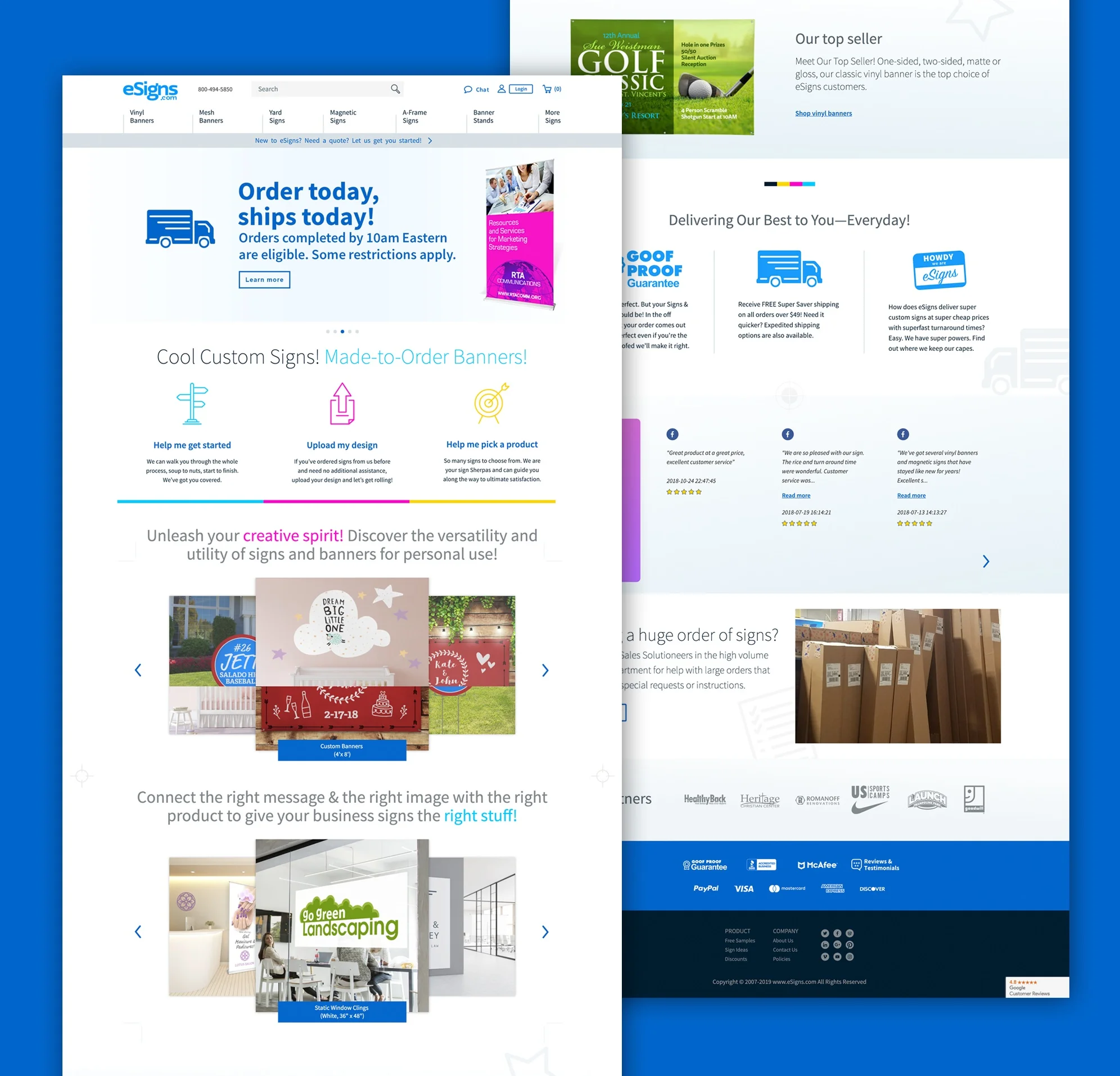 Final homepage design
