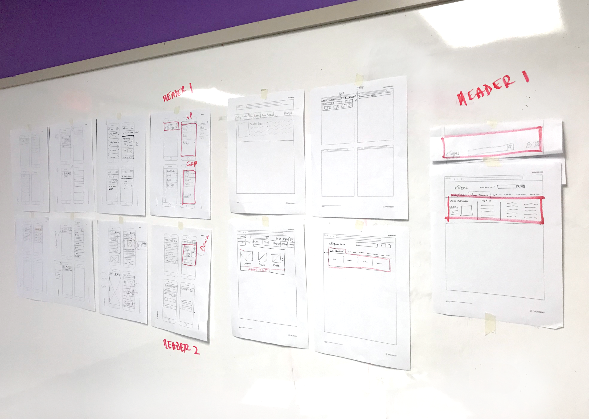 Ideation sketches