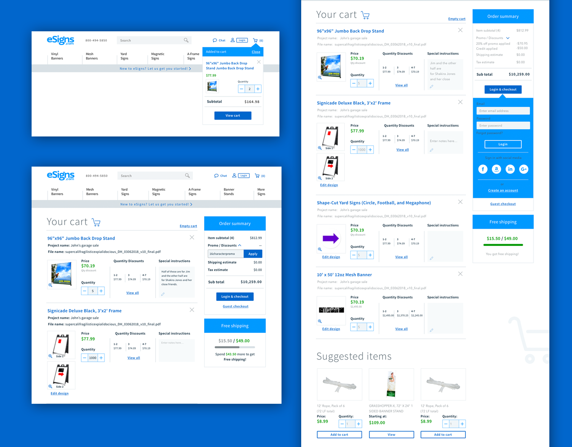 Final cart page