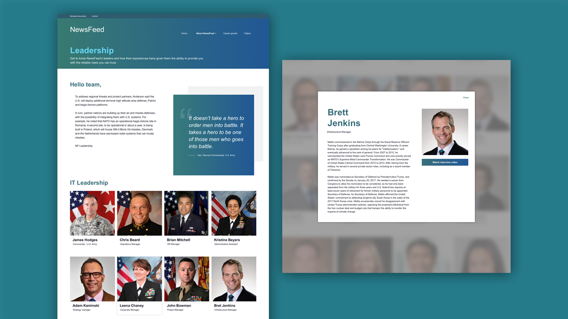 Leadership page