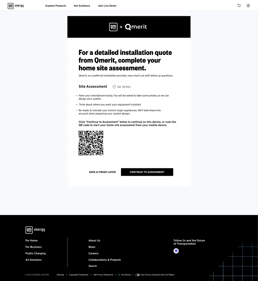 Install quote eligibility step