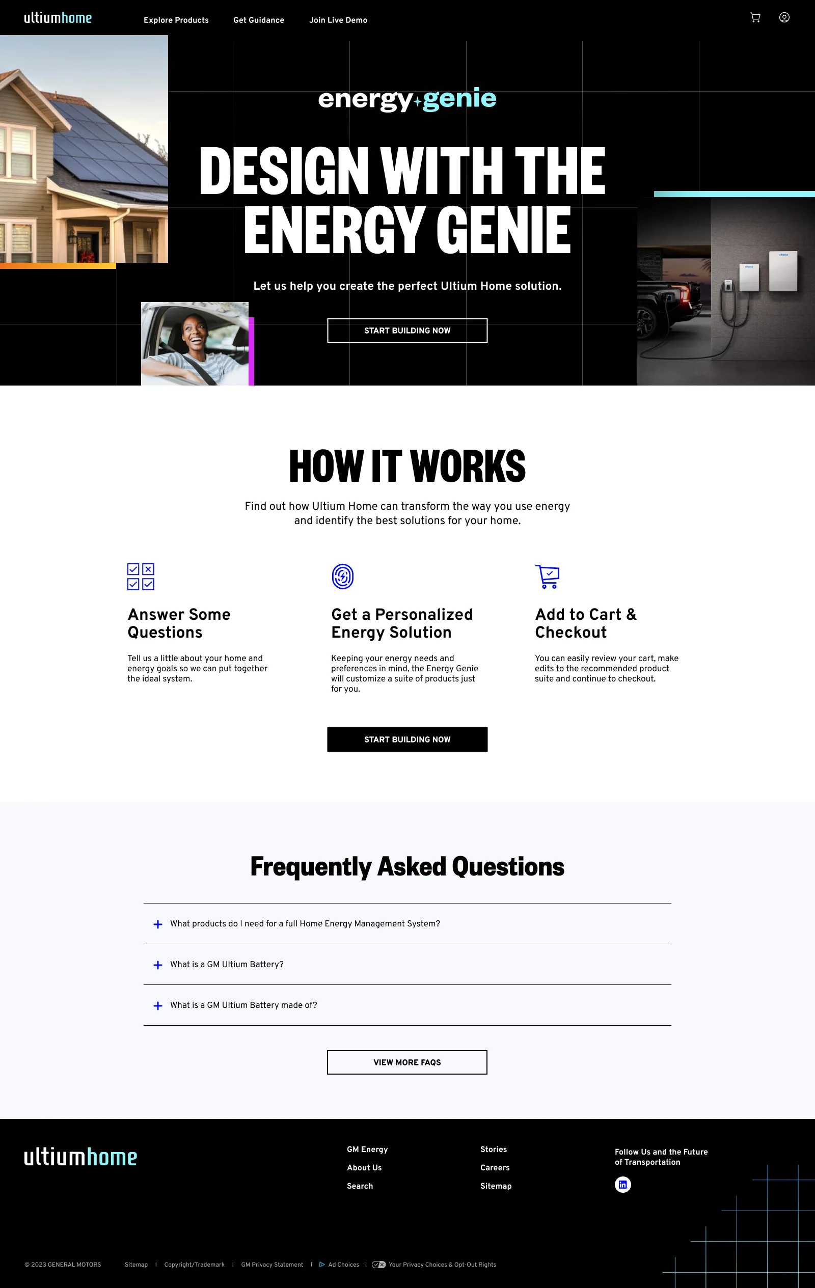 Energy Genie 1.0 landing page