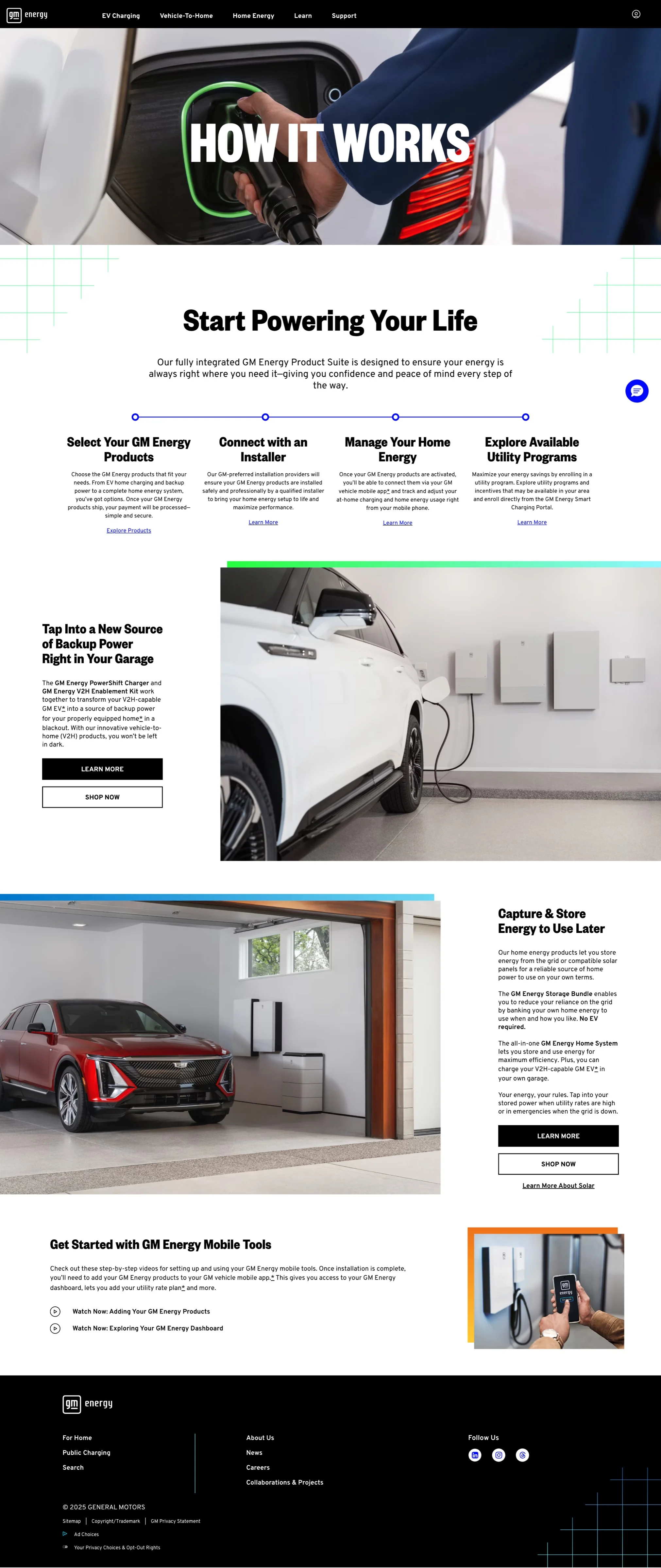 How It Works page, live — the full page