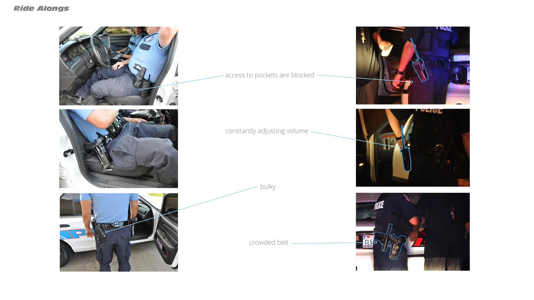 Ride-alongs — how the radio is used and where it gets in the way