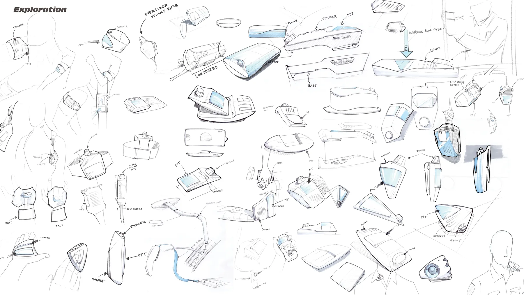 Exploration — early form sketches