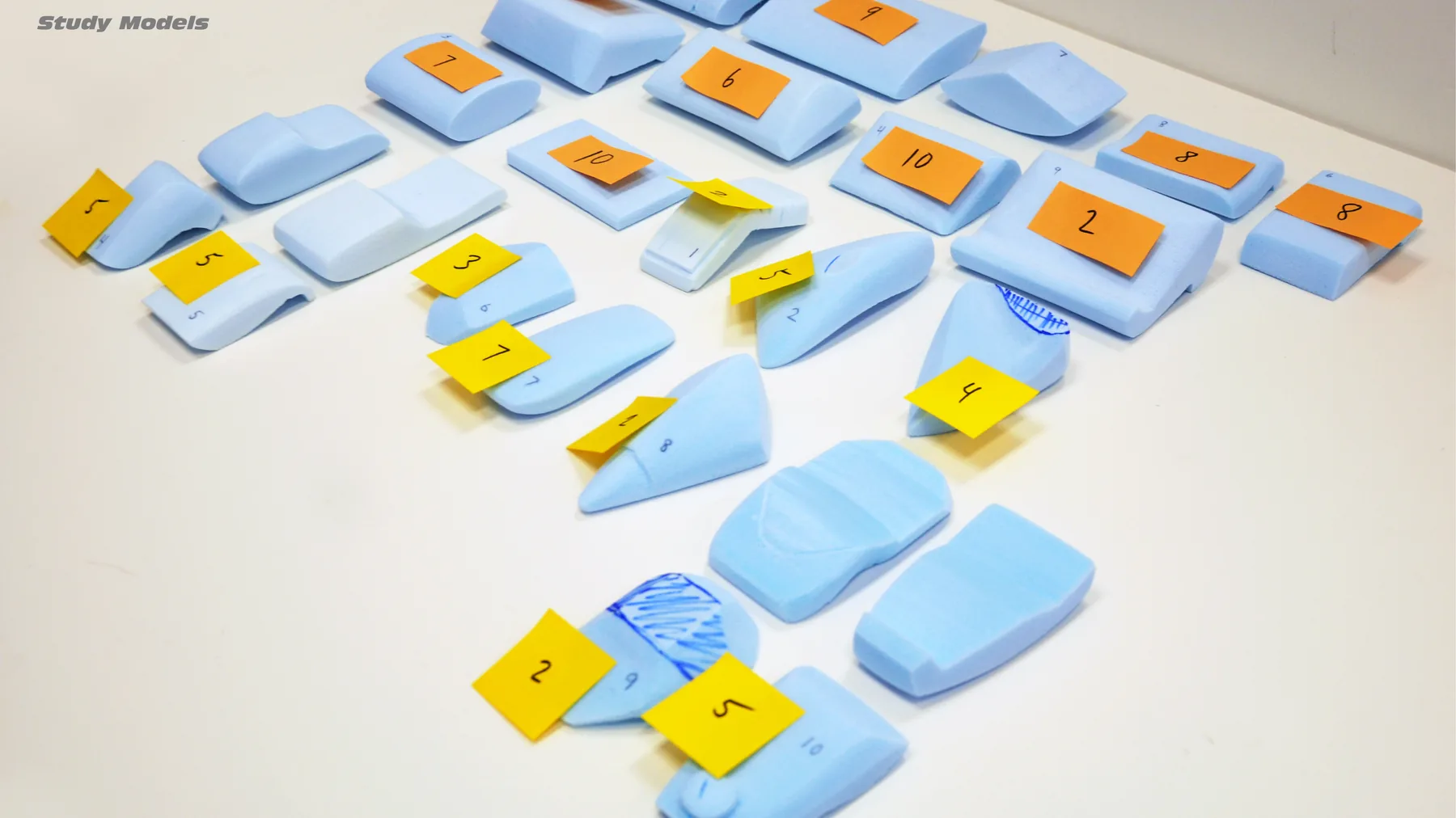 Study models — foam forms