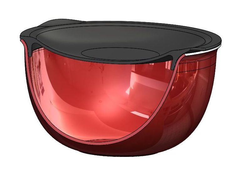 Cutaway of the scooped rim detail