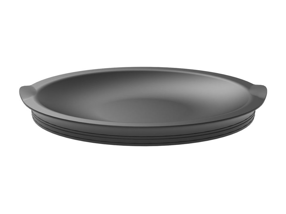 The lid — top view showing the wide soft rim